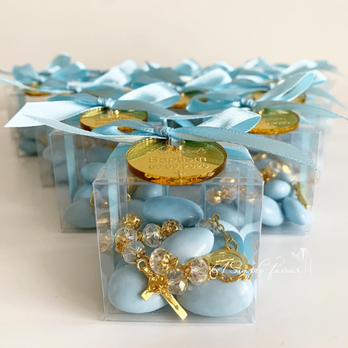 Mini PVC Rosary Box (Gold)